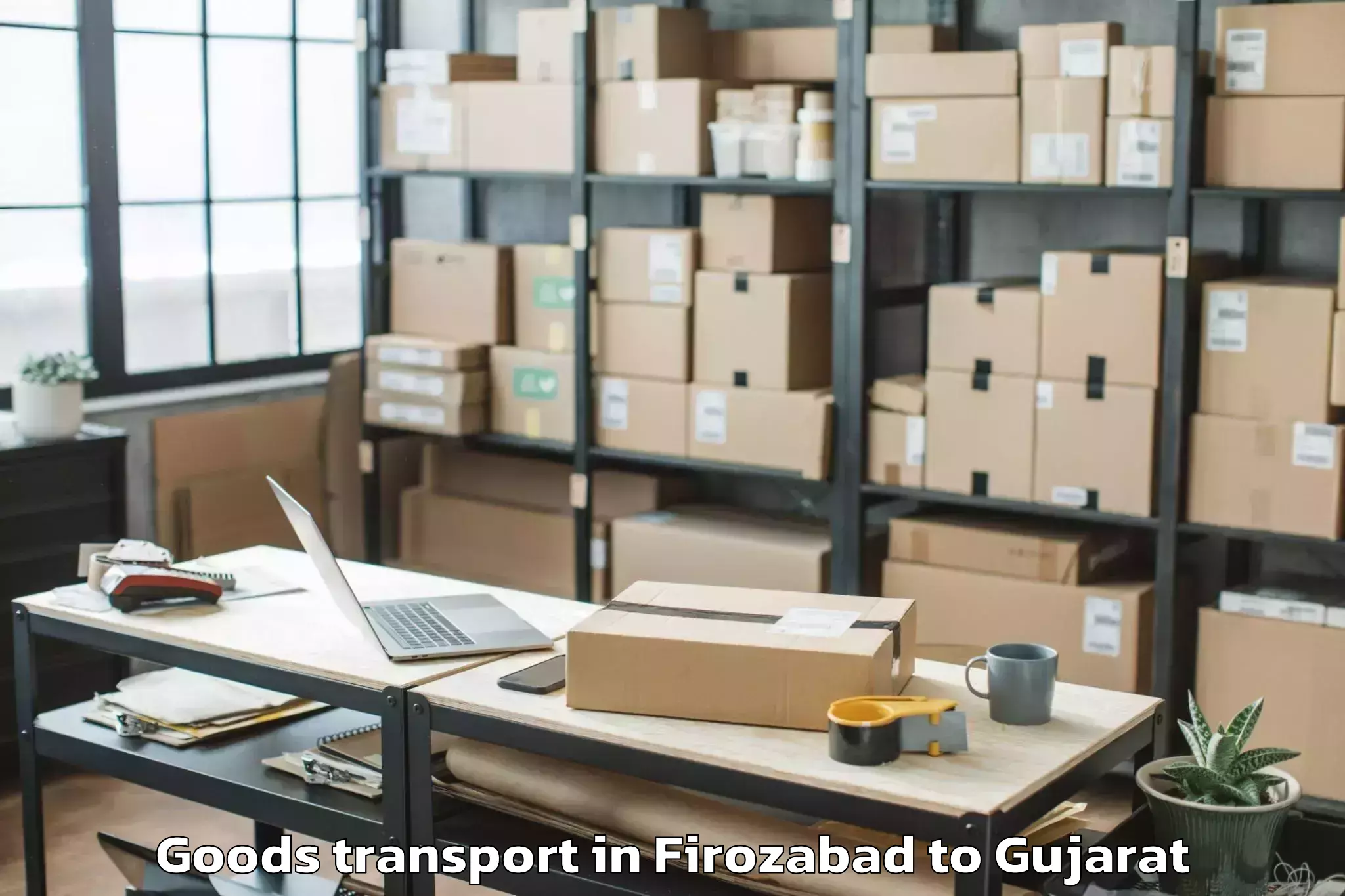 Reliable Firozabad to Mendarda Goods Transport